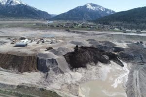 Stockpiling Sand and Gravel from Snake River bottom