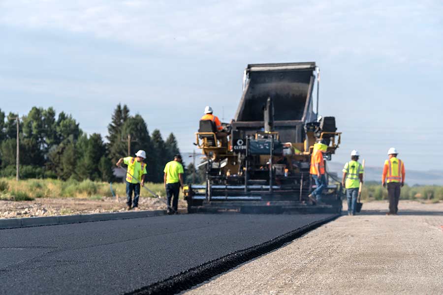 Asphalt paving at south point Idaho