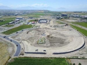 Evermore Park Construction aerial view