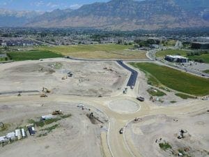 Evermore Park Construction aerial view