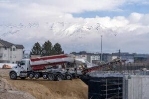 Orem Temple Construction footing backfill