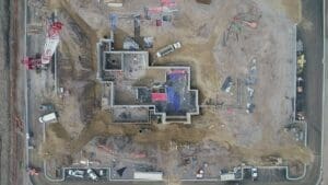 Orem Temple Construction footing installed