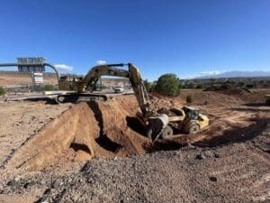 SR-18 Bluff street pedestrian tunnel excavation
