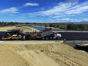 Paving HMA on Lake Hazel Road