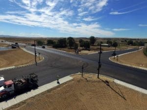 Paving HMA on Lake Hazel Road