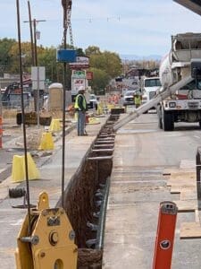 flow fill delivery from Sunroc ready mix trucks