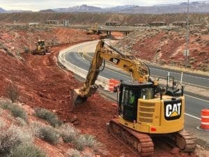 Exit 16 excavation leading to SR-9 leading to Zions National Park