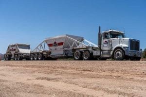 Delivering Asphalt Mix to I-15 job