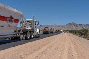 Delivering Asphalt Mix to I-15 job
