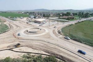 SR-130 roundabout construction