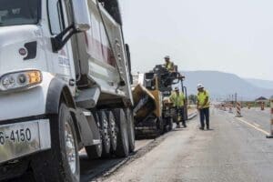SR-130 Shoulder widening paving asphalt