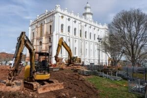 Excavation at the St. George Temple