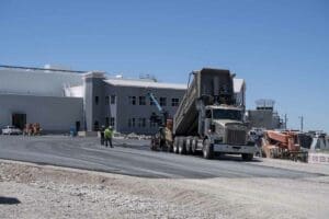 Angus processing plant asphalt paving