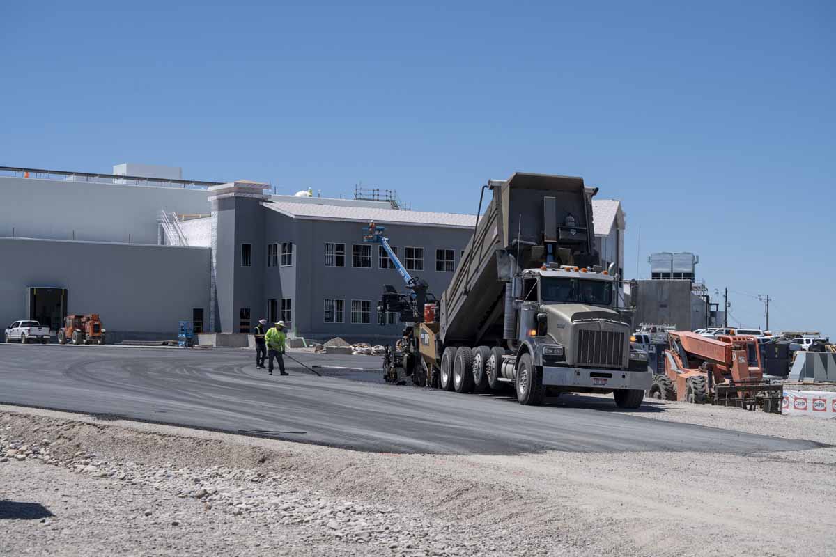Angus processing plant asphalt paving