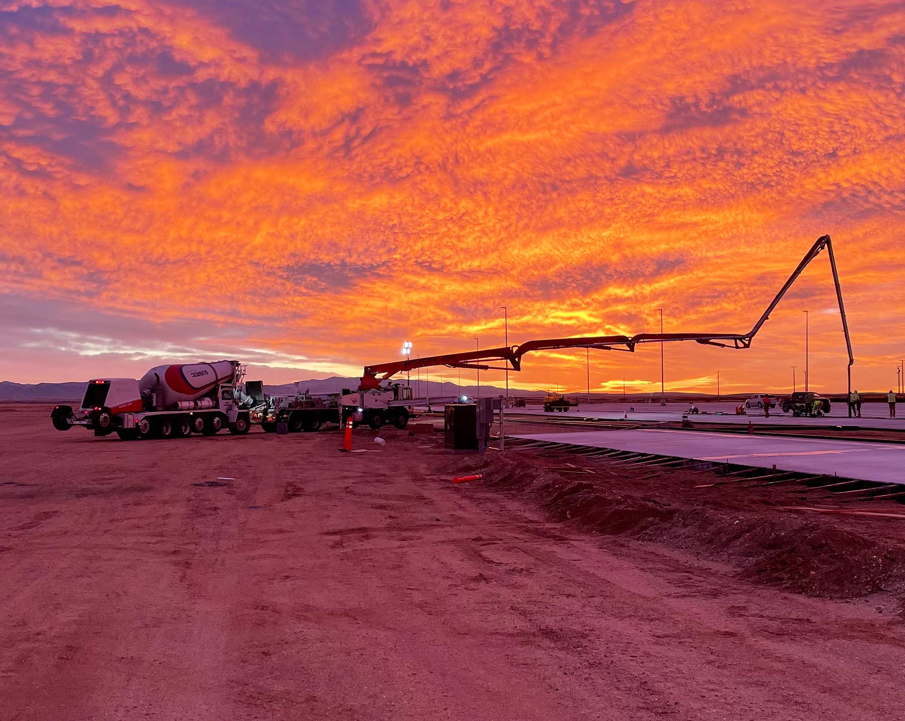 Ready Mix Truck at MATES Idaho National Guard Rail extension