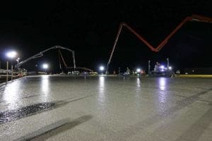 Sunroc seamless concrete slab pour