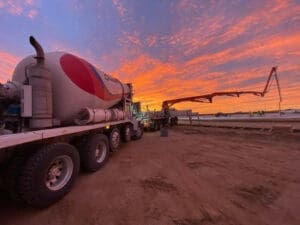 Ready Mix Truck at MATES Idaho National Guard Rail extension