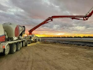 Ready Mix Truck at MATES Idaho National Guard Rail extension
