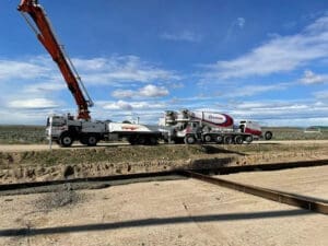 Ready Mix Truck at MATES Idaho National Guard Rail extension