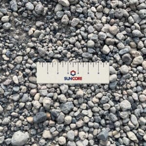 1/4" to 3/4" fractured rock