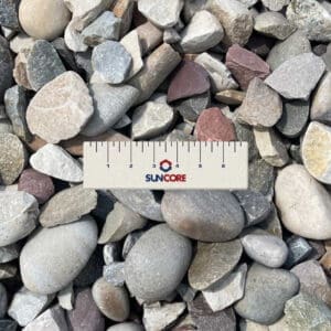 2 ½” fractured rock